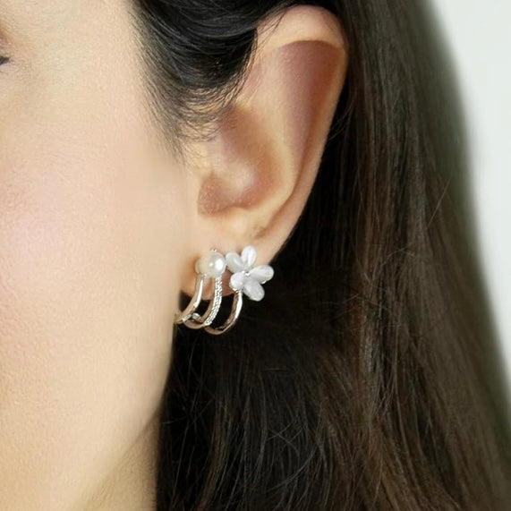 Pearl flower Earrings