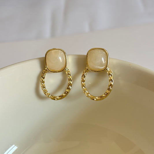 Anti-tarnish Korean statement earrings for women by Gleamora