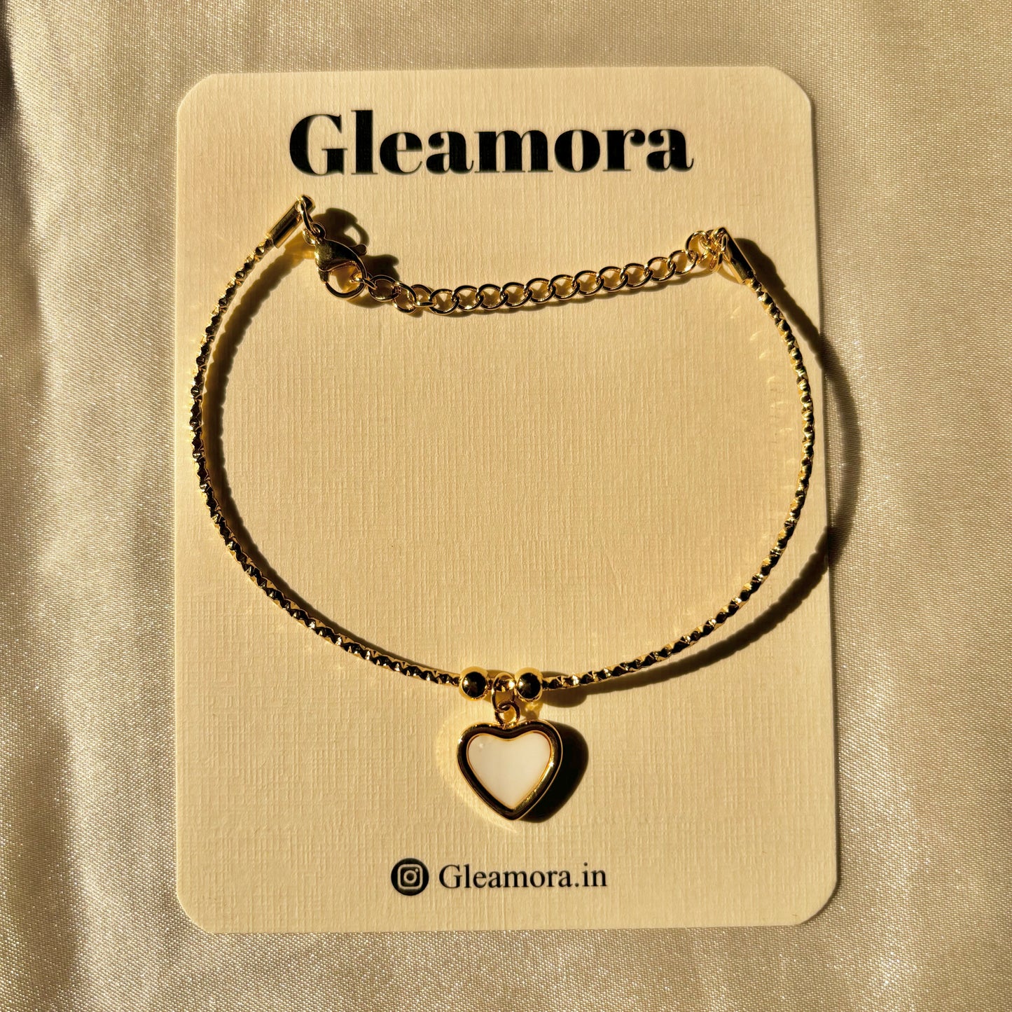 White heart bracelet