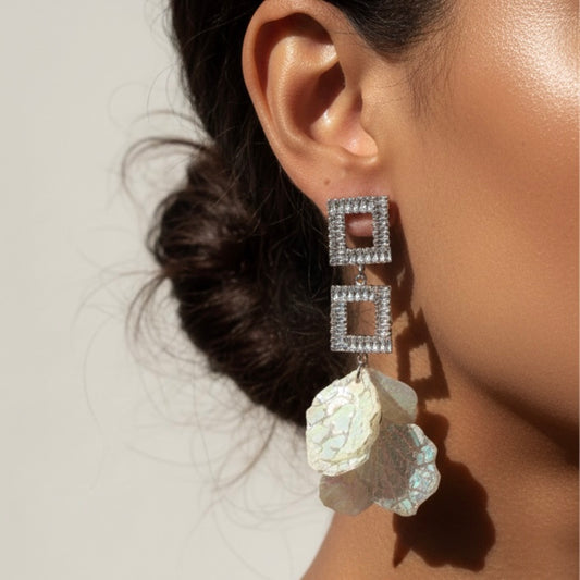 Anti-tarnish Korean statement earrings for women by Gleamora
