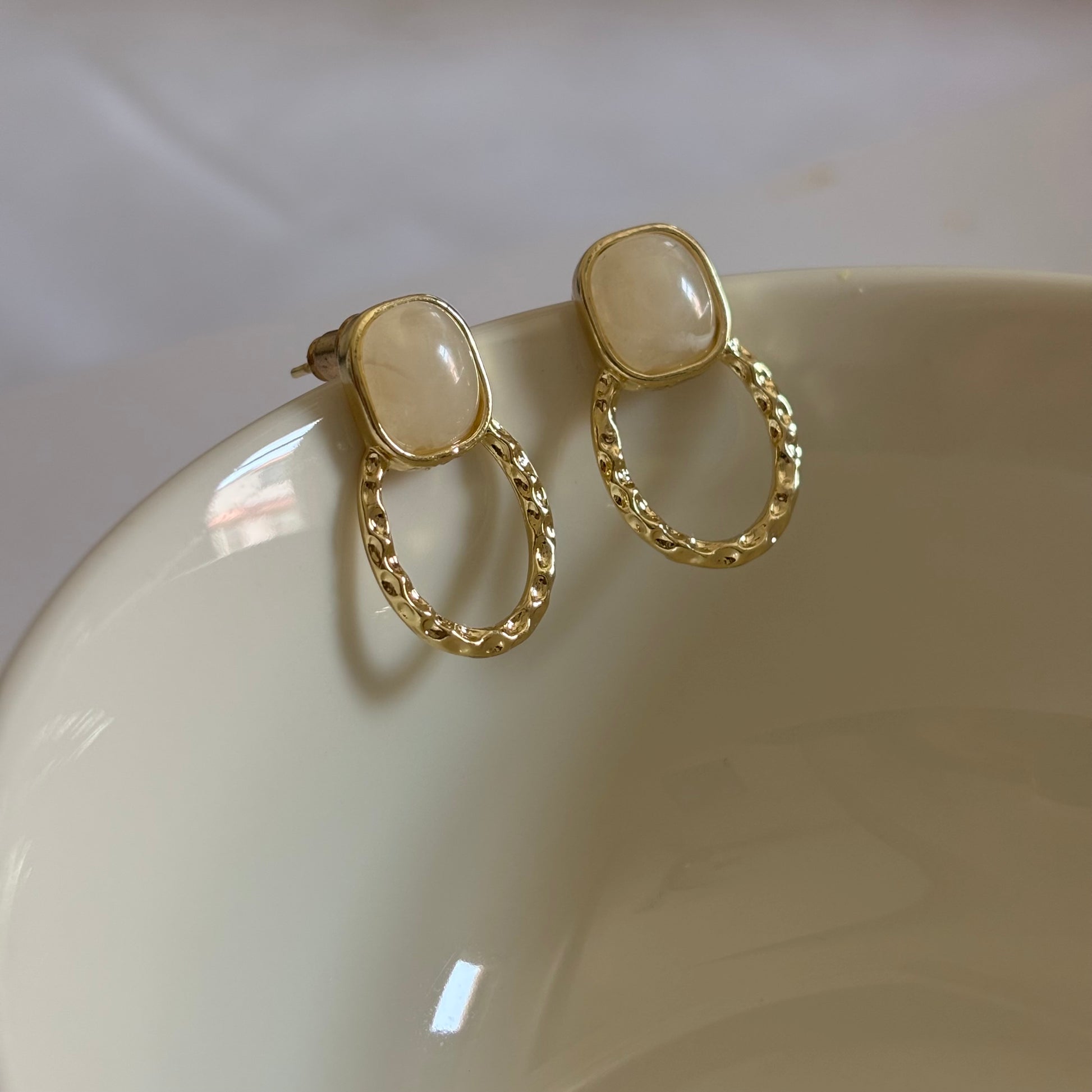 Anti-tarnish Korean statement earrings for women by Gleamora