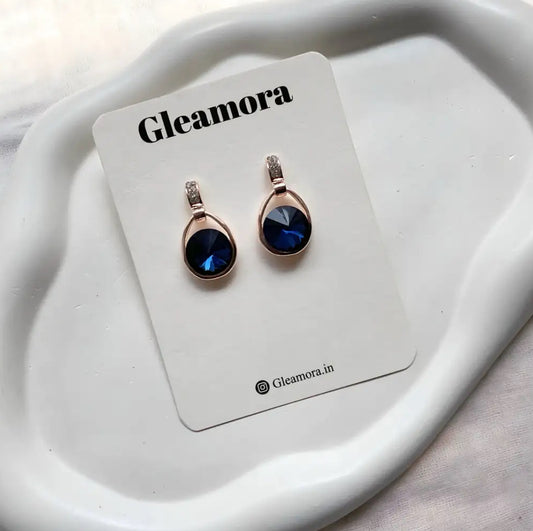 Blue green stone earrings