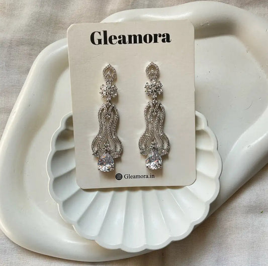 AD stoned earrings