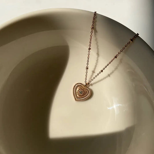 Gleamora heart pendant heart necklace in india