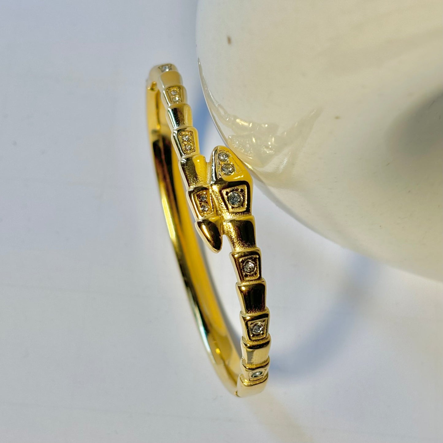 Serpenti snake bracelet gold plated bvlgari inspired in india 